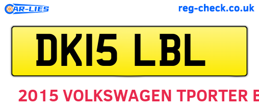 DK15LBL are the vehicle registration plates.