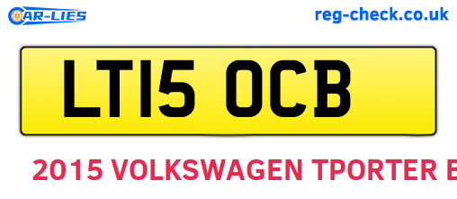 LT15OCB are the vehicle registration plates.