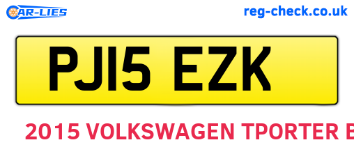 PJ15EZK are the vehicle registration plates.