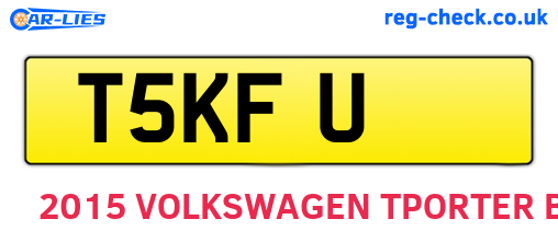 T5KFU are the vehicle registration plates.