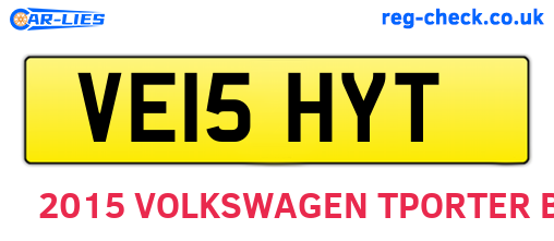 VE15HYT are the vehicle registration plates.