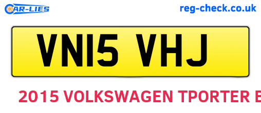 VN15VHJ are the vehicle registration plates.