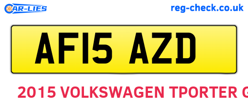 AF15AZD are the vehicle registration plates.