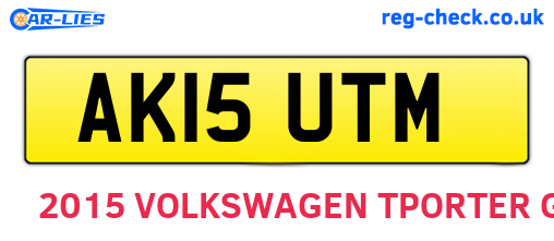 AK15UTM are the vehicle registration plates.