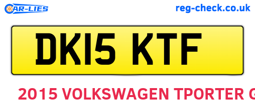 DK15KTF are the vehicle registration plates.