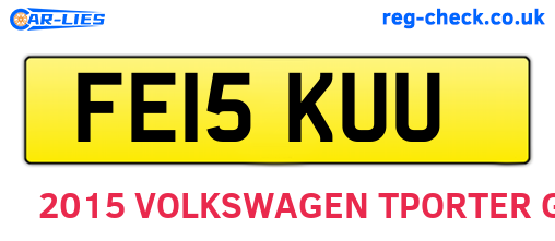 FE15KUU are the vehicle registration plates.