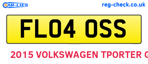 FL04OSS are the vehicle registration plates.
