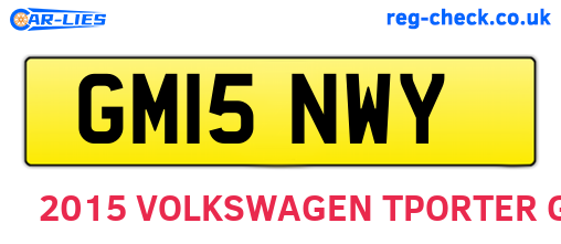 GM15NWY are the vehicle registration plates.