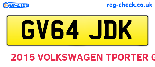 GV64JDK are the vehicle registration plates.