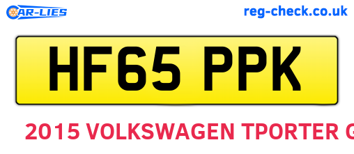 HF65PPK are the vehicle registration plates.