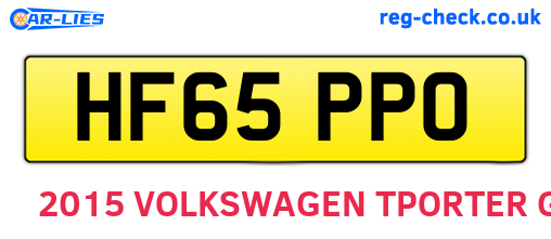 HF65PPO are the vehicle registration plates.