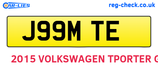 J99MTE are the vehicle registration plates.