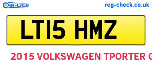 LT15HMZ are the vehicle registration plates.