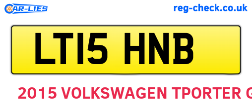 LT15HNB are the vehicle registration plates.