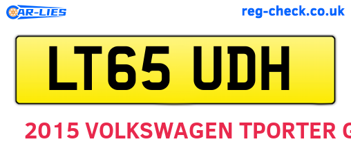 LT65UDH are the vehicle registration plates.