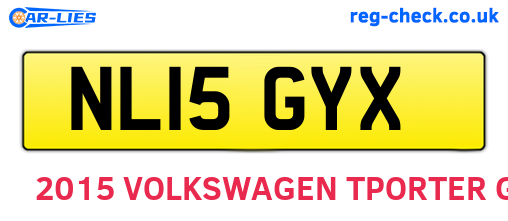 NL15GYX are the vehicle registration plates.