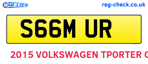S66MUR are the vehicle registration plates.