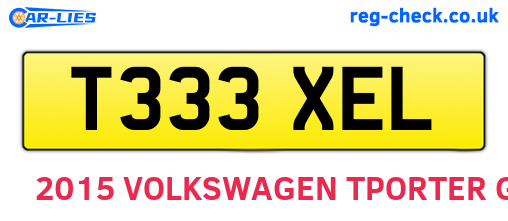 T333XEL are the vehicle registration plates.