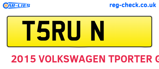 T5RUN are the vehicle registration plates.