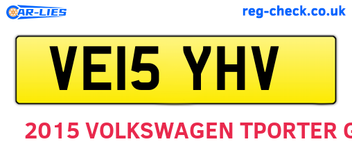 VE15YHV are the vehicle registration plates.
