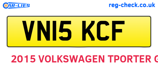 VN15KCF are the vehicle registration plates.