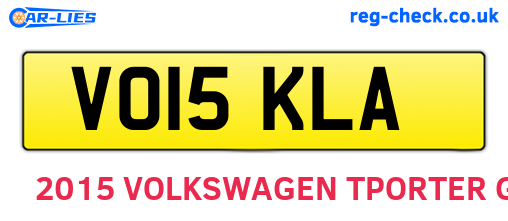 VO15KLA are the vehicle registration plates.