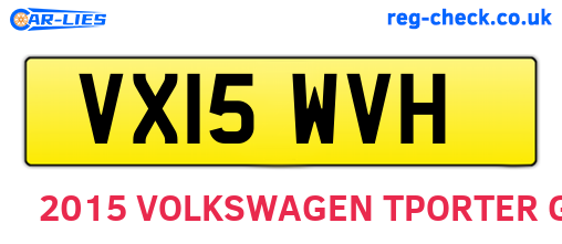 VX15WVH are the vehicle registration plates.