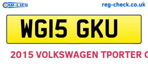 WG15GKU are the vehicle registration plates.