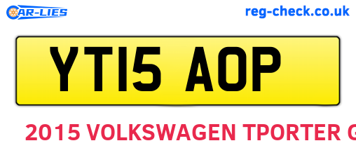 YT15AOP are the vehicle registration plates.
