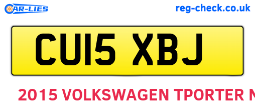 CU15XBJ are the vehicle registration plates.