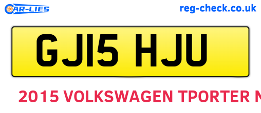 GJ15HJU are the vehicle registration plates.