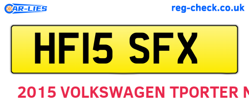 HF15SFX are the vehicle registration plates.