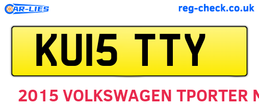 KU15TTY are the vehicle registration plates.