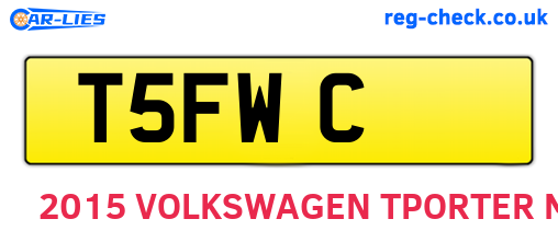 T5FWC are the vehicle registration plates.