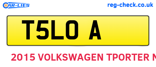 T5LOA are the vehicle registration plates.