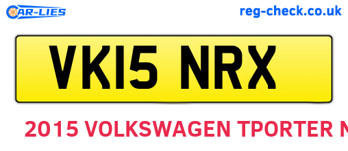 VK15NRX are the vehicle registration plates.