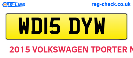 WD15DYW are the vehicle registration plates.