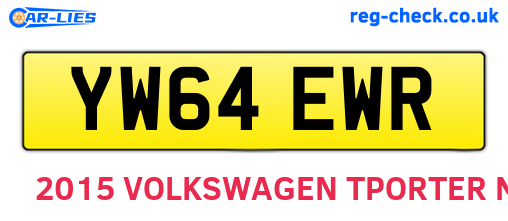 YW64EWR are the vehicle registration plates.