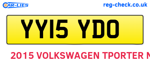 YY15YDO are the vehicle registration plates.