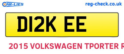 D12KEE are the vehicle registration plates.