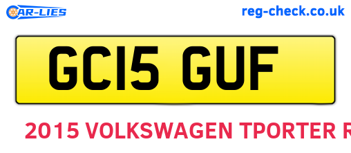 GC15GUF are the vehicle registration plates.