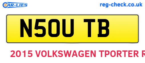 N50UTB are the vehicle registration plates.