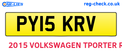 PY15KRV are the vehicle registration plates.