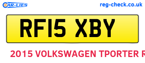 RF15XBY are the vehicle registration plates.