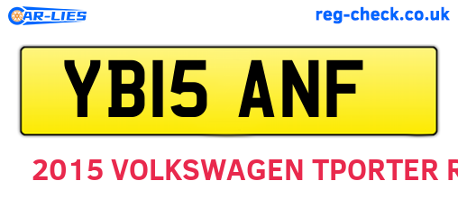 YB15ANF are the vehicle registration plates.