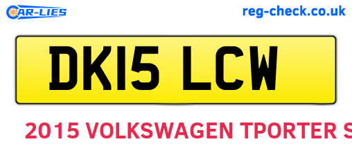 DK15LCW are the vehicle registration plates.