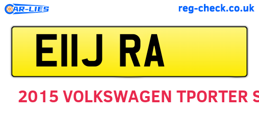 E11JRA are the vehicle registration plates.