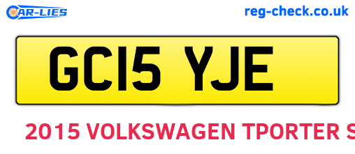 GC15YJE are the vehicle registration plates.