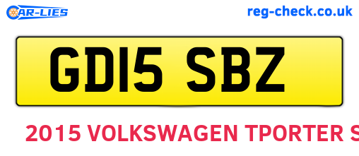 GD15SBZ are the vehicle registration plates.