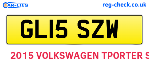 GL15SZW are the vehicle registration plates.